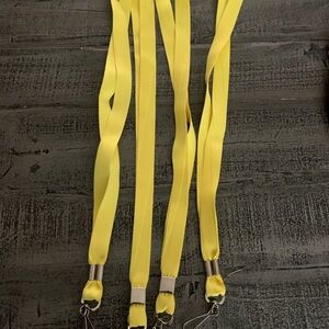 Yellow Lanyards with Silver Clips 4 total lanyards.